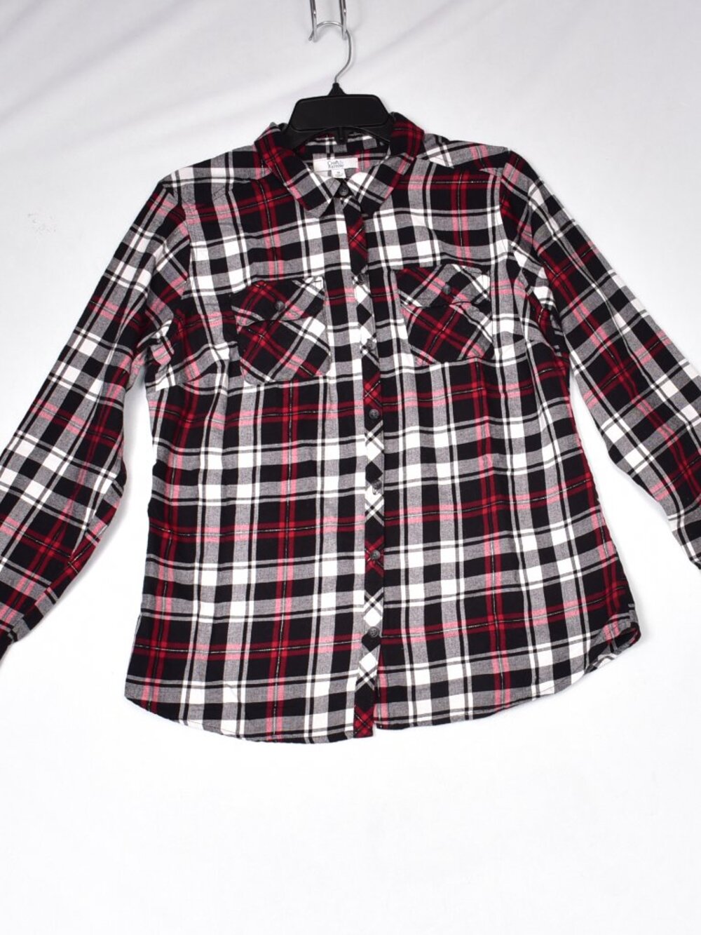 Croft & Barrow Women's Flannel Button Up Blouse's Size Medium